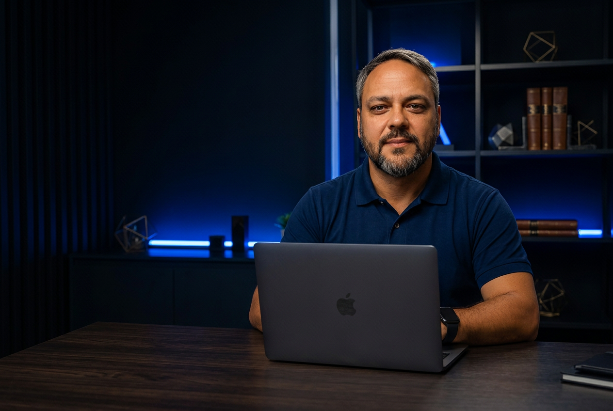 Responsável pela Avesso Digital em ambiente de trabalho moderno